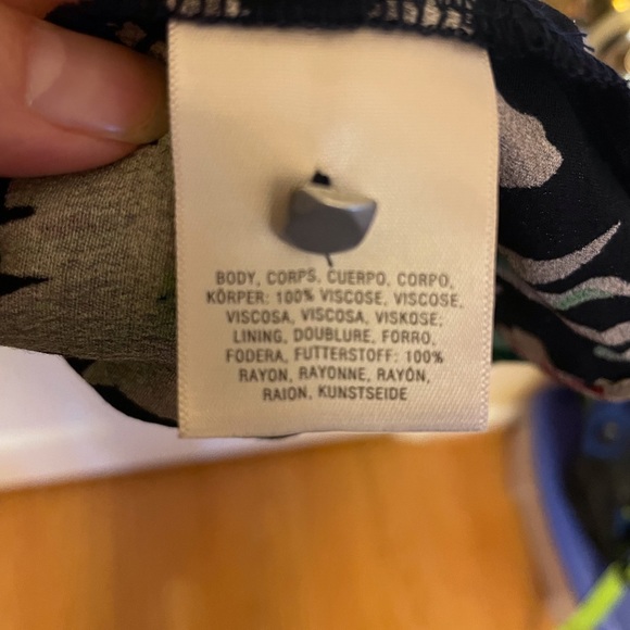 Anthropologie navy flower dress - Picture 6 of 6